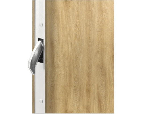 Detail vun enger Holzdier mat Diergrëff