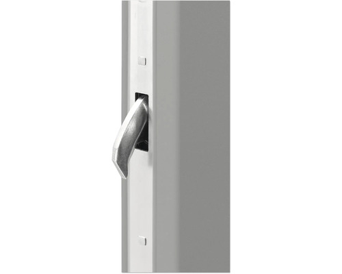 Detailaufnahme eines Fenstergriffs aus Metall