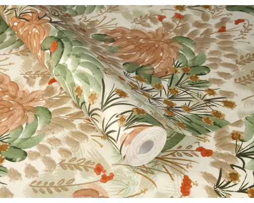 Tapetenrolle mit Pflanzenmuster