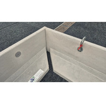 Betonelemente für den Gartenbau, Eckverbindung