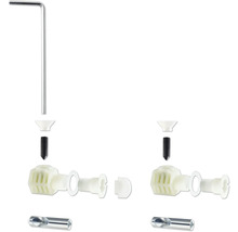 Installationsset für Sanitärartikel mit Schrauben und Sechskantschlüssel