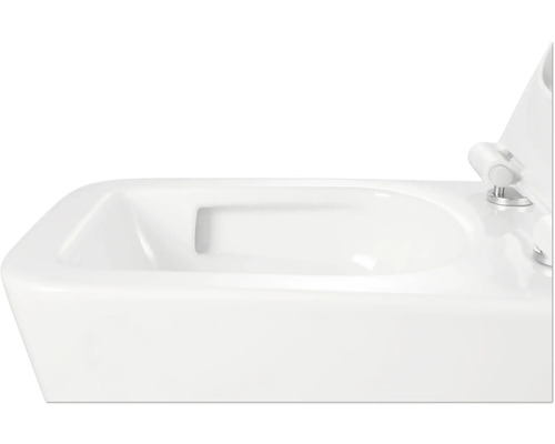 Nahaufnahme einer weißen Toilette