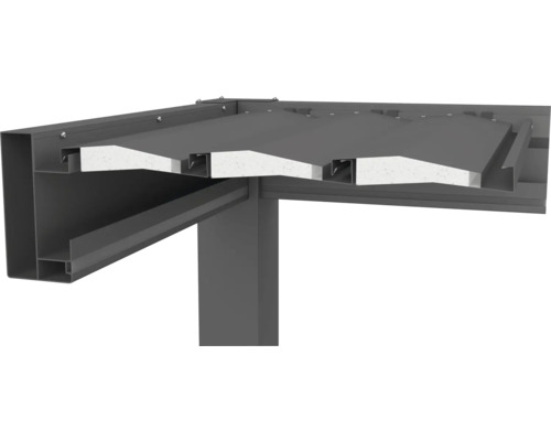 Vue détaillée d''un toit de terrasse avec isolation intégrée