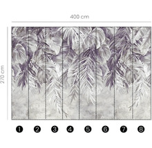 Fototapete mit Pflanzenmuster, Größe 400 cm x 270 cm