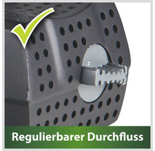 Regulierbarer Durchfluss am Produkt