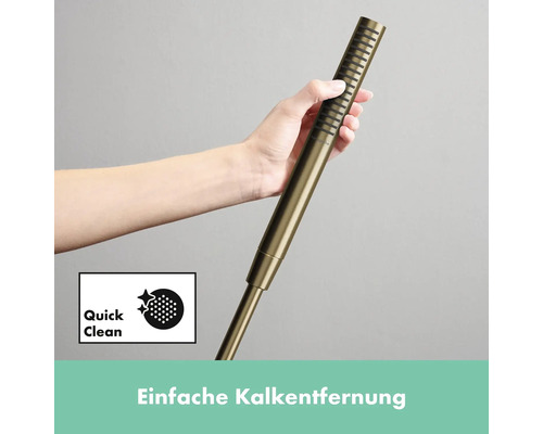 Handbrause mit Antikalkfunktion in der Hand