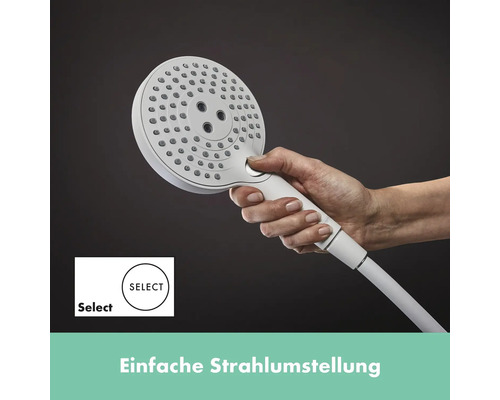 Handbrause mit Strahlartenumstellung im Gebrauch