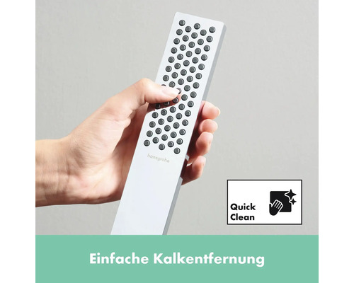 Handbrause mit Quick Clean Funktion in der Hand