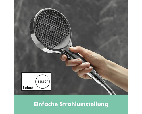Handbrause mit Strahlartenumstellung im Badezimmer