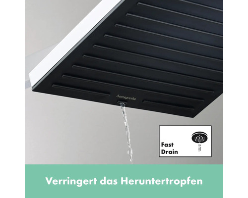 Hansgrohe Kopfbrause mit Fast Drain Funktion