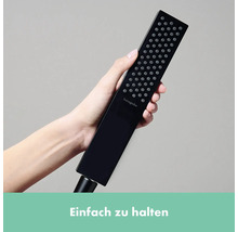 Brausegarnitur hansgrohe Pulsify E 100 1jet EcoSmart+ schwarz matt Brausestangenlänge 663 mm 24371670