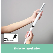 Bild zeigt eine Handbrause mit einfacher Installation.
