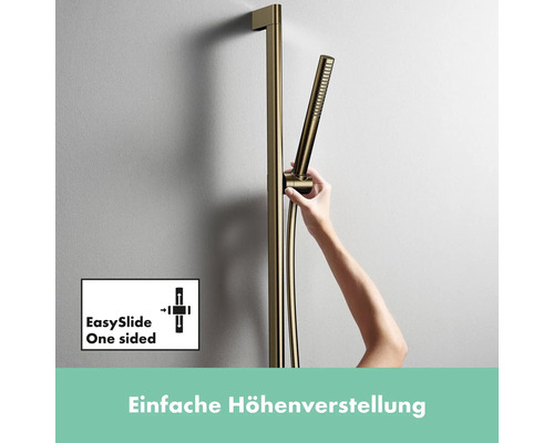 Duschstange mit Handbrause und EasySlide Funktion zur einfachen Höhenverstellung
