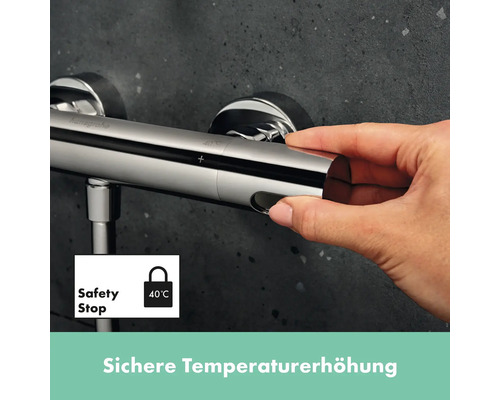 Aufputz Duscharmatur mit Sicherheitssperre und Temperatureinstellung