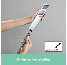 Brausegarnitur hansgrohe Pulsify E 100 1jet EcoSmart+ chrom glänzend Brausestangenlänge 663 mm 24371000
