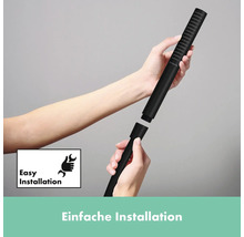 Brausestange hansgrohe Unica S Puro schwarz matt Brausestangenlänge 663 mm mit Isiflex Brauseschlauch 1600 mm 24402670