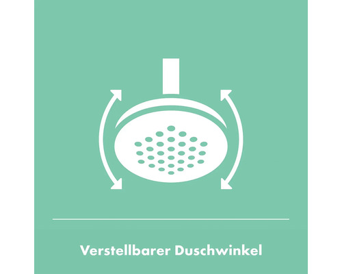 Symbol für verstellbaren Duschwinkel