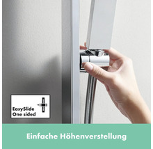 Brausegarnitur hansgrohe Pulsify E 100 1jet EcoSmart+ chrom glänzend Brausestangenlänge 663 mm 24371000