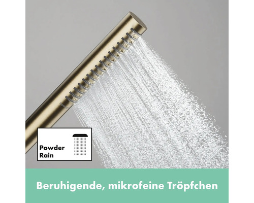 Handbrause mit Powder Rain Strahlart im Betrieb