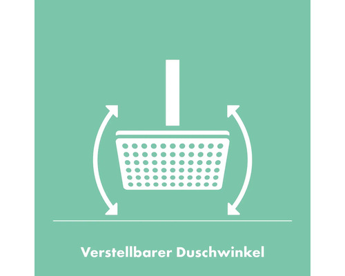 Symbol für verstellbaren Duschwinkel
