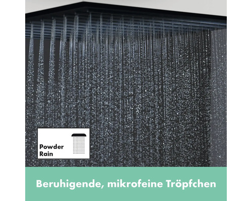 Regendusche mit feinen Wasserstrahlen