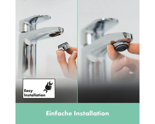 Installation eines Wasserhahnaufsatzes