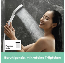 Brausegarnitur hansgrohe Rainfinity S Puro 130 3jet weiß matt Brausestangenlänge 720 mm 28745700