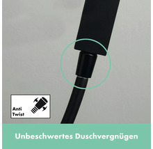 Brausegarnitur hansgrohe Pulsify E 100 1jet EcoSmart+ schwarz matt Brausestangenlänge 663 mm 24371670