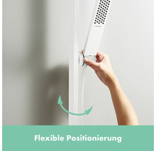 Brausegarnitur hansgrohe Pulsify E 100 1jet EcoSmart+ weiß matt Brausestangenlänge 663 mm 24371700