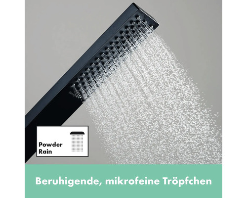 Handbrause mit Powder Rain Strahlart im Betrieb