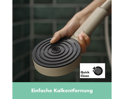 Handbrause mit Antikalkfunktion für einfache Kalkentfernung