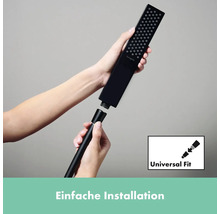 Brausegarnitur hansgrohe Pulsify E 100 1jet EcoSmart+ schwarz matt Brausestangenlänge 663 mm 24371670