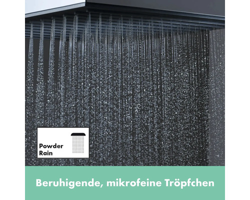Regendusche mit PowderRain Strahlart