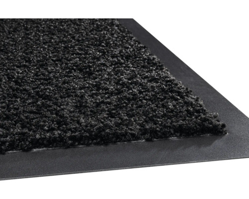 Tapis de sol avec surface textile et bordure en caoutchouc