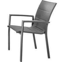 Fauteuil de jardin en aluminium avec accoudoirs