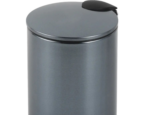 Poubelle grise avec couvercle oscillant