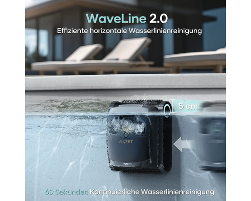 Aiper WaveLine 2.0 Poolreinigungsroboter zur effizienten horizontalen Wasserlinienreinigung