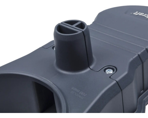 Detailansicht eines Werkzeugs mit einer Öffnung für Schrauben bis maximal 100 Millimeter