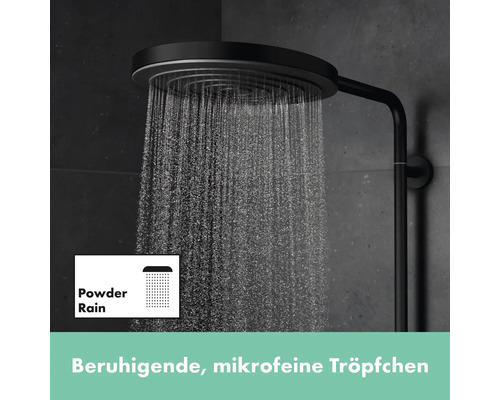 Regendusche mit PowderRain Strahlart im Badezimmer