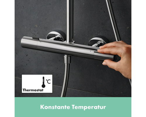 Hansgrohe Duscharmatur mit Thermostat zur Temperaturregelung