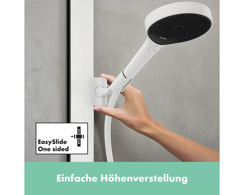 Handbrause mit EasySlide zur einfachen Höhenverstellung an einer Duschstange