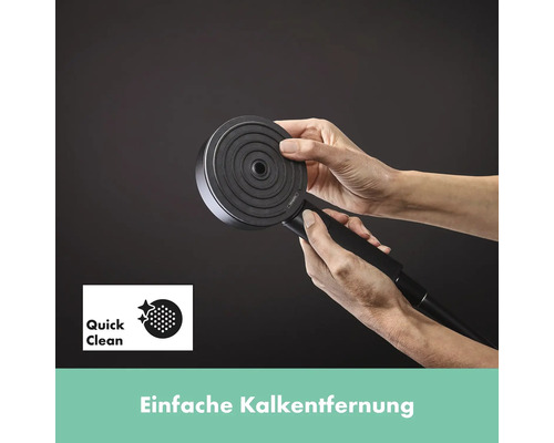 Handbrause mit Quick Clean Funktion zur einfachen Kalkentfernung