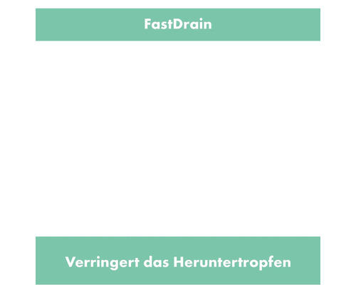 FastDrain reduziert das Heruntertropfen