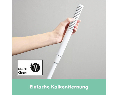 Handbrause mit Antikalkfunktion wird von einer Hand gehalten