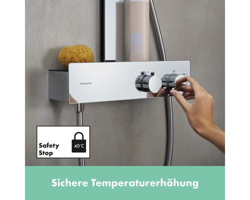 Hansgrohe Duscharmatur mit Ablage und Sicherheitssperre