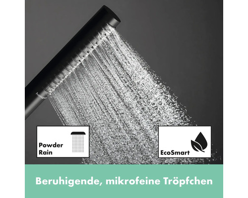 Handbrause mit PowderRain Strahlart und EcoSmart Funktion