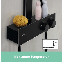 Duschsäule inkl. Thermostat hansgrohe Rainfinity 250 1jet EcoSmart schwarz matt 28742670