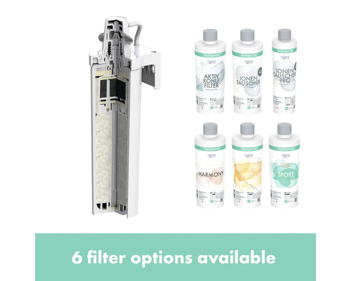 Hansgrohe Claro Wasserfilter mit sechs Filteroptionen