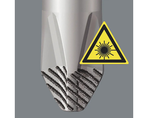 Gros plan d''un foret avec un symbole laser