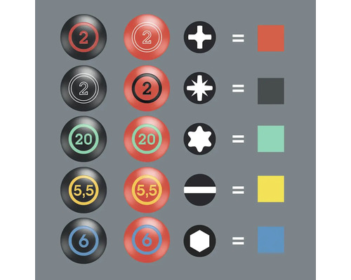 Présentation de différents types de tournevis et de vis associés